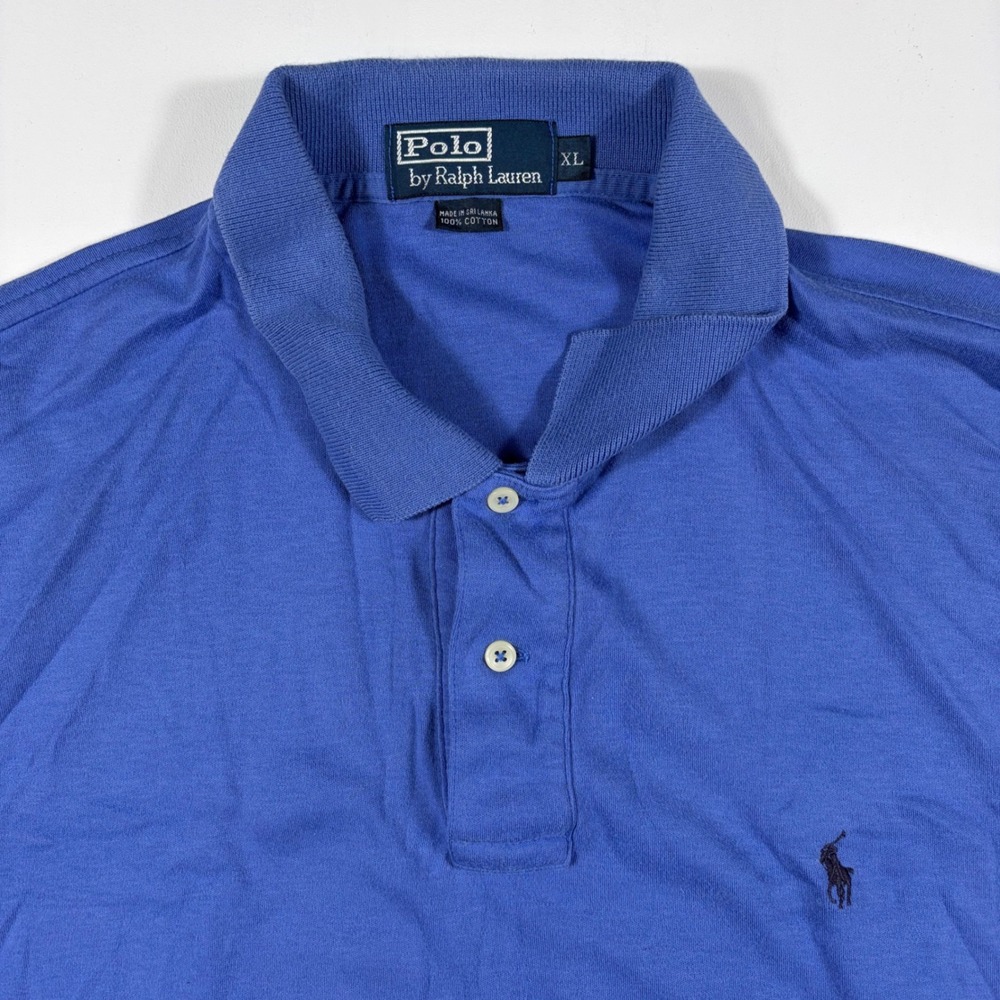 Polo Ralph Lauren Polo Shirt Mens XL Short Sleeve Cotton Jersey Blue